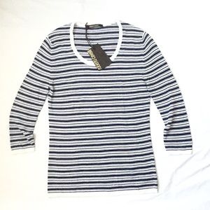 Roberto Cavalli Striped Knit Top, IT42